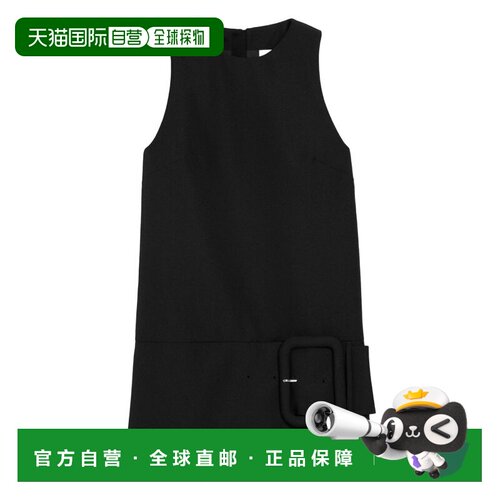 香港直邮Ami Paris 女士 黑色束带搭扣连衣裙 FDR641WV0195