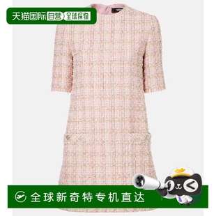 花呢迷你连衣裙 1h可退 女士 香港直邮Versace pink粉色 范思哲