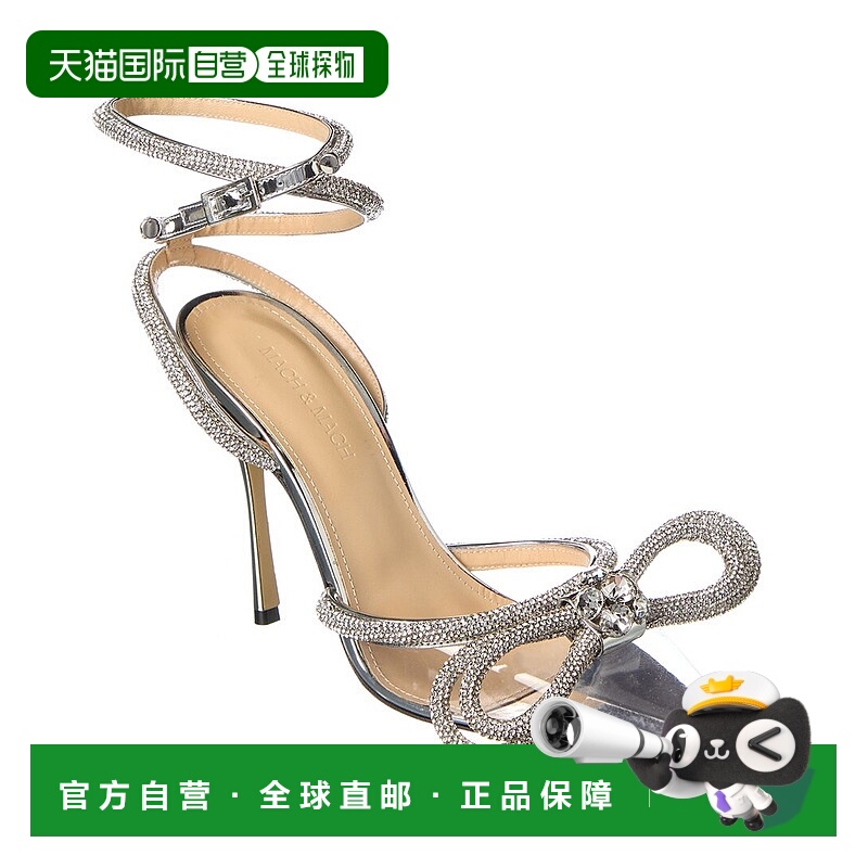 自营Mach & Mach Double Bow Leather & Vinyl Pump - silver 美