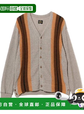 1h可退 日本直邮Needles 男士 春夏款皱感马海毛混纺V领开衫 1115