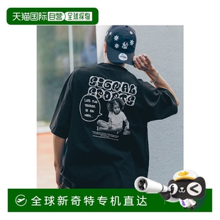 背印圖案寬松圓領(lǐng)短袖 1h可退 SPORTS男士 T恤 日本直郵SIGNAL 1179