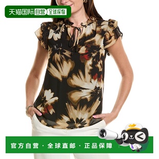 黑色 自营 领带衬衫 Klein褶边袖 美国奥莱直发 Anne