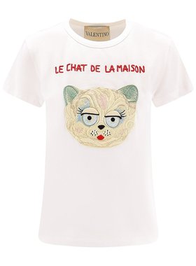 VALENTINO 女士T恤 BMG25J9LDA03 AW2025 白色 短袖T恤