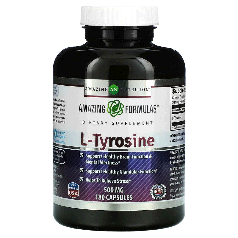 香港直发Amazing Nutrition L-酪氨酸胶囊健康大脑500mg*180粒