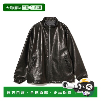 1h可退 日本直邮SSZ 男装 真牛皮 皮革风格 复古夹克 半拉链设计