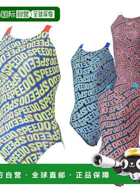 日本直邮Speedo 女士训练泳衣 Wave Logo TurnS 女士持久训练泳衣