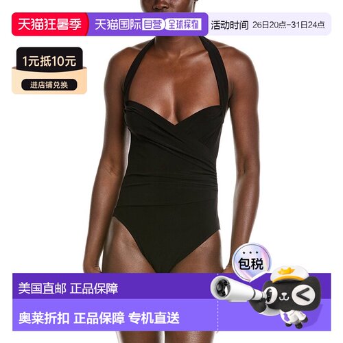 自营Norma Kamali Cayla Bodysuit - black 美国奥莱直发性感泳衣
