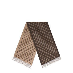 GUCCI 女士围巾 8123174GABX2579 CO 棕色 SCIARPA NEW CANVY