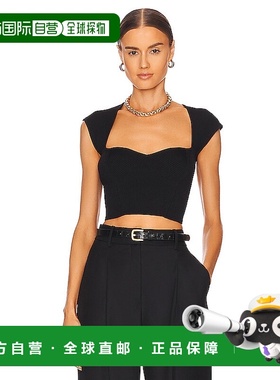 1h可退 香港直邮Simkhai 女士 Abia 短款T恤 SI2014K black黑色