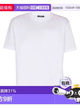 香港直邮BALMAIN 男士T恤 FH1EG000BD04GAB AW2025 白色 Small  S