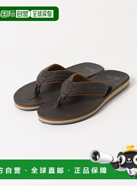 1h可退 日本直邮Quiksilver男士夏季休闲凉鞋柔软合成皮革底设计