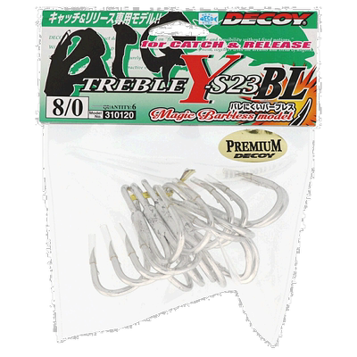 日本直邮 Katsuichi Decoy Big Treble Y-S23BL #8/0 TIN(Aqua Bl