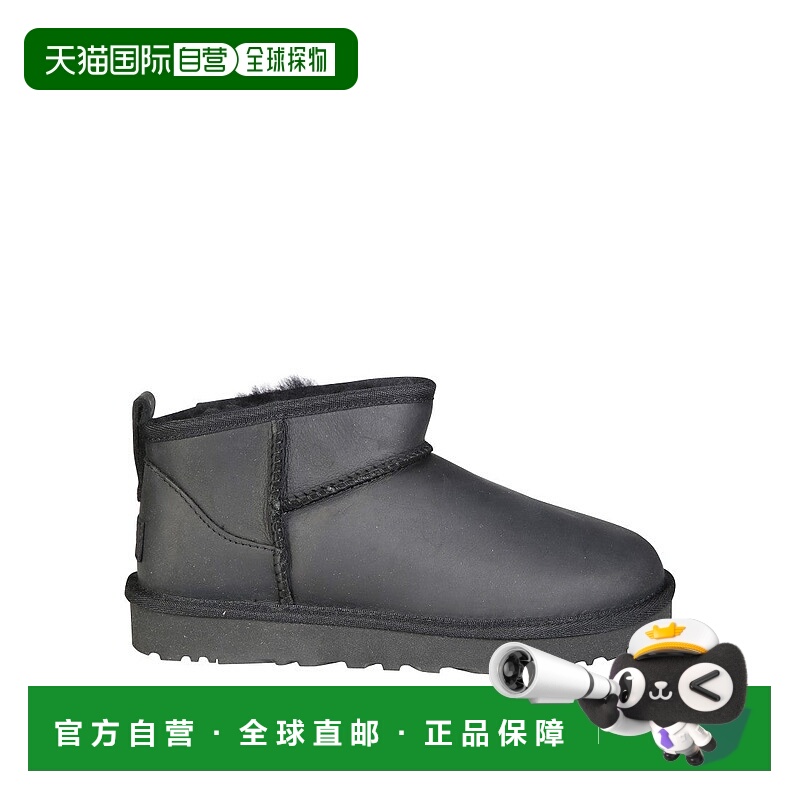 自营ugg经典迷你Lthr战靴-灰色 美国奥莱直发