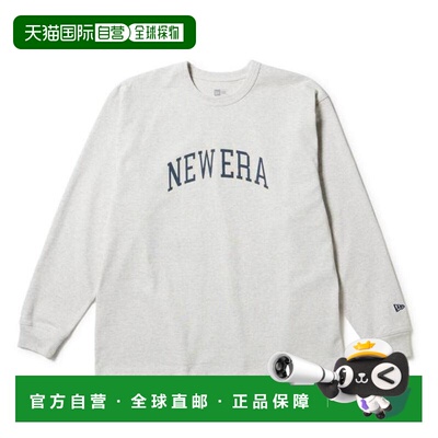 日本直邮NEW ERA 长袖重磅棉质宽松T恤 College Logo [146826]