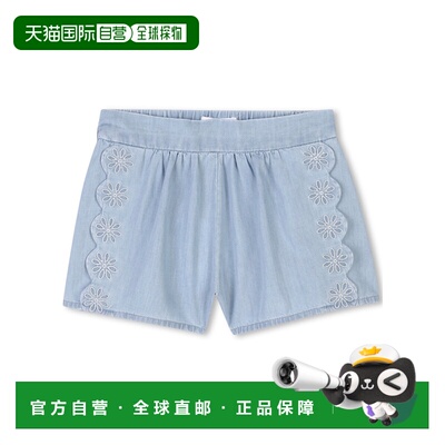 香港直邮CHLOÉ 男童短裤 C20539Z27 SS2025 蓝色