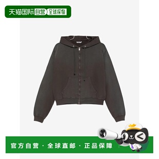 美国直邮AURALEE-男式染色皮马轻汗派克拉链连帽衫卫衣