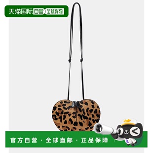 香港直邮Alaia 女士 Le Cœur 小牛毛肩包 brown棕色 舒适时尚