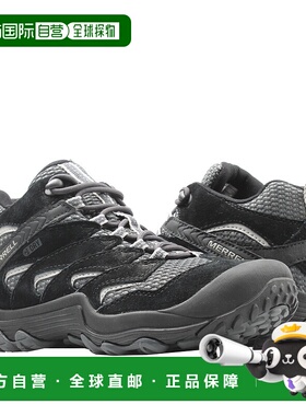 自营 Merrell Cham 7 Limit中防水黑色/灰色女式徒步靴J12762-黑