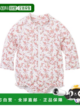 自营 Janie and Jack再生花防晒泳衣-粉红色 美国奥莱直发