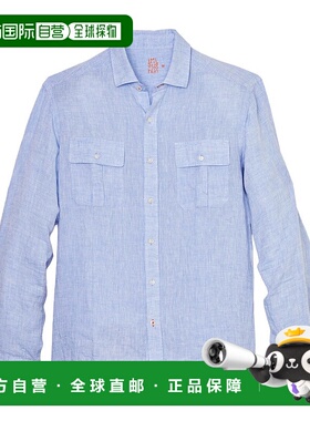 自营 J.McLaughlin Christos亚麻梭织衬衫-蓝色 【美国奥莱】直发