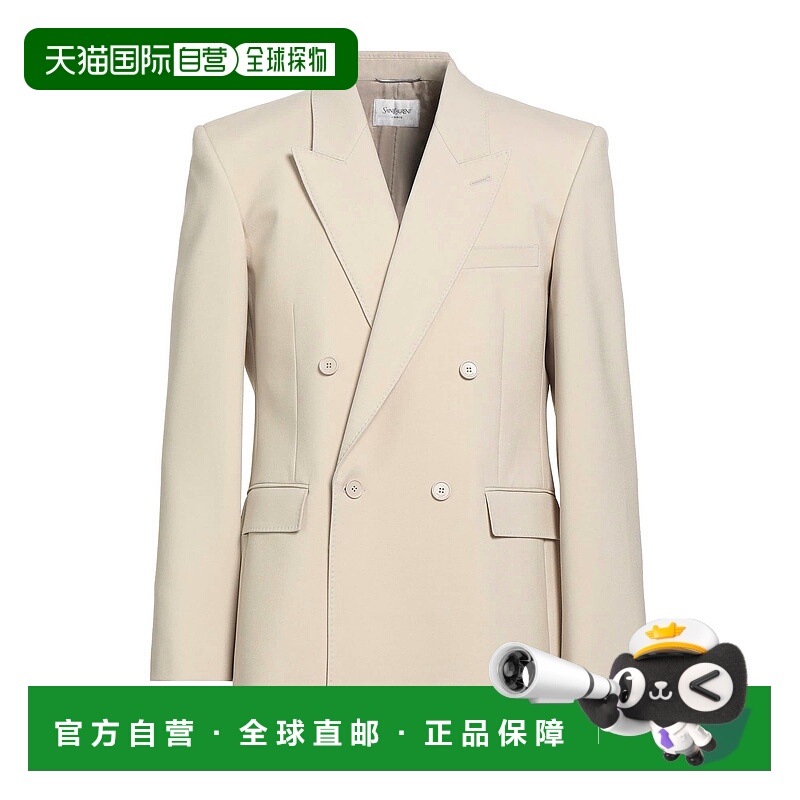 香港直邮Saint Laurent 圣罗兰 男士 西装外套 beige米色 舒适时