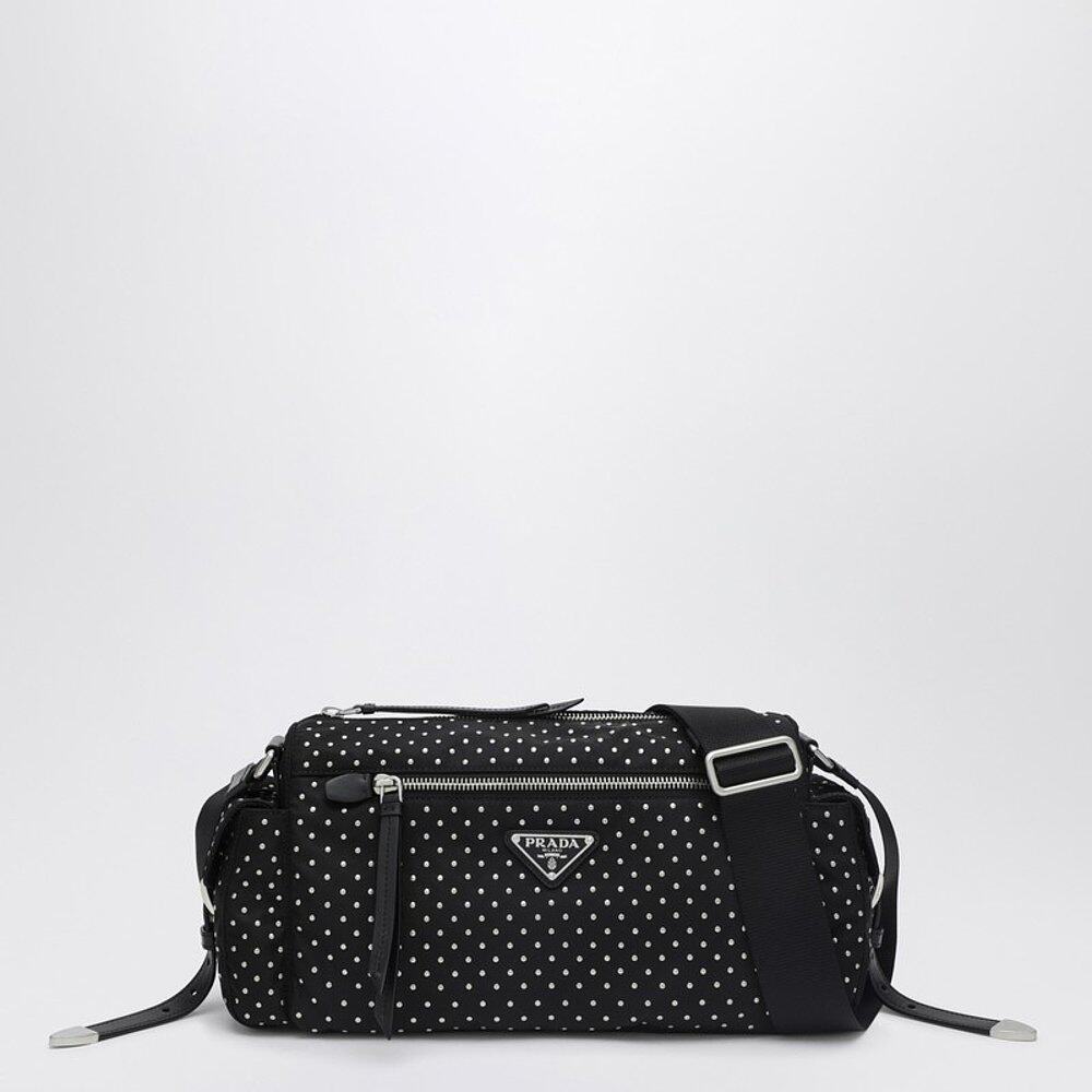 Prada 普拉达 女士 Re-Nylon 黑色铆钉包包 1BC236OOO2HGV
