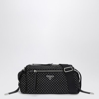 Prada 普拉达 女士 Re-Nylon 黑色铆钉包包 1BC236OOO2HGV