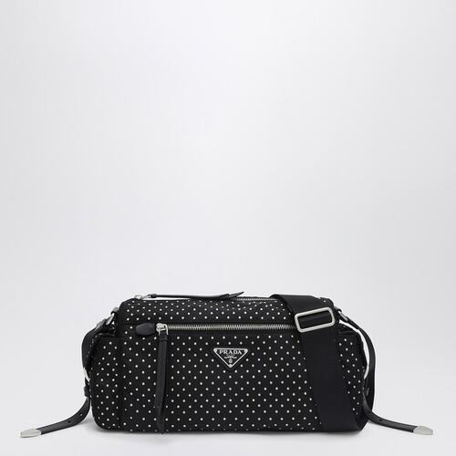 Prada 普拉达 女士 Re-Nylon 黑色铆钉包包 1BC236OOO2HGV