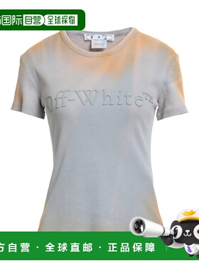 香港直邮潮奢 off-white 女士 T恤 blue蓝色 舒适时尚