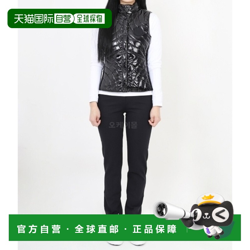 韩国直邮G/FORE G4LF23O53-ONYX 女式绗缝尼龙涂层美利奴羊毛针织