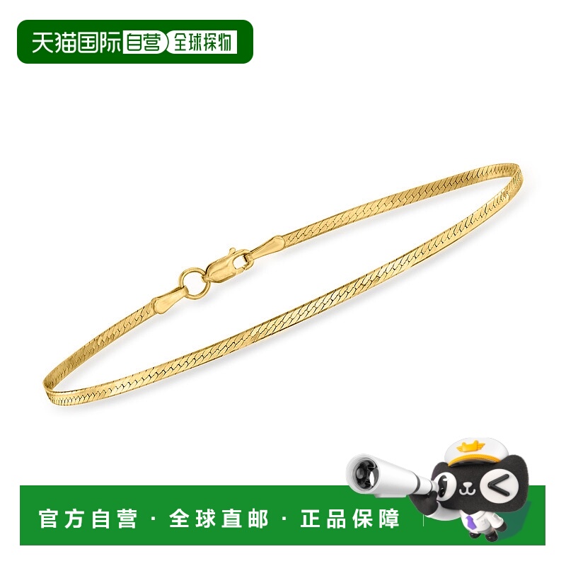 自营 Ross-Simons 1.5 毫米 14 节黄金人字形手链 - 8 英寸 美国
