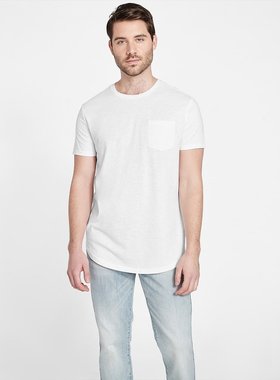 guess【美国奥莱】直发 Vantor Longline T 恤 - 纯白色