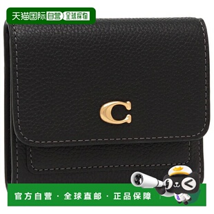 日本直邮Coach 双折钱包 Mila 小号翻盖钱包 黑色 女款 COACH CAO