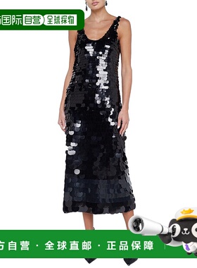 自营l'agenceLAGENCE Leander Paillette背心-黑色 美国奥莱直发