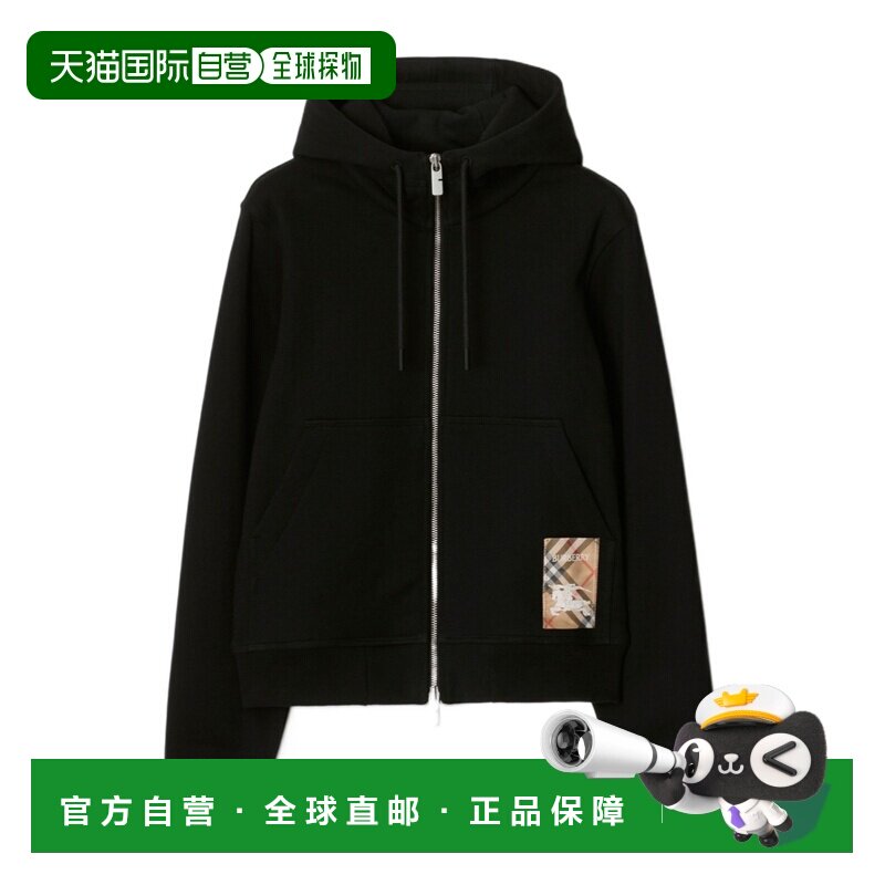 1h可退 香港直邮BURBERRY 女士针织衫 81018781 CO 黑色 格纹标签
