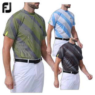 日本直邮FOOTJOY 高尔夫服装男士短袖小高领衬衫 FJ-S24-S06 吸水