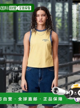 自营欧洲直邮Carhartt Wip 女士黄色棉T恤女款针织背心