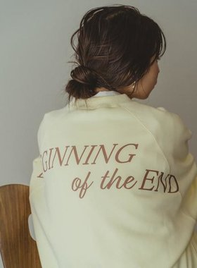 日本直邮CREDONA 后标志拉杆袖衫 套头卫衣百搭潮牌 高级感正品