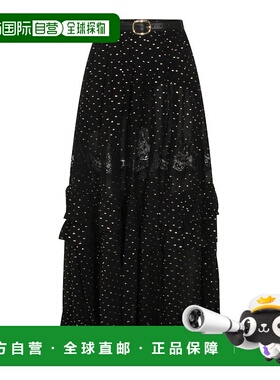 1h可退 香港直邮Self-Portrait 女士 黑色粘胶纤维半身裙 RS26196