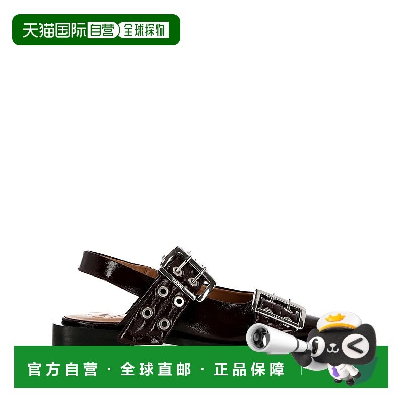 香港直邮GANNI 女士休闲鞋 S3086436 CO 棕色 Ballerina With Buc,运动鞋new,运动休闲鞋,淘宝优惠券,粉丝福利购,淘宝优惠卷