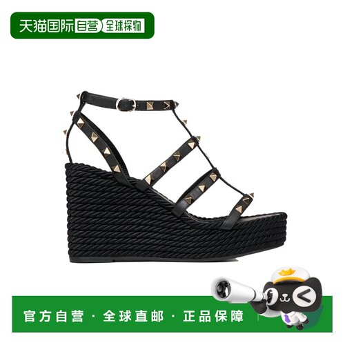 1h可退 香港直邮VALENTINO 女士凉鞋 SW2S0F95BAE0NO CO 黑色 坡