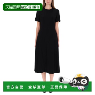 1h可退 香港直邮THEORY 希尔瑞 女士 CRÊPE 海军风中长连衣裙 O07