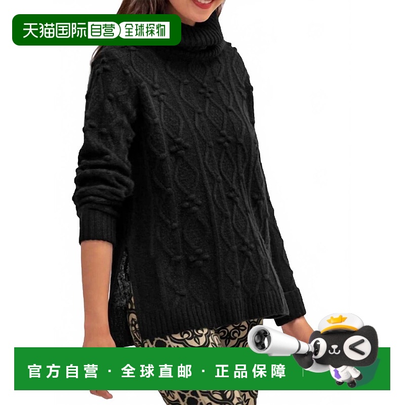 自营 gretchen scott黑色针织毛衣 美国奥莱直发高领