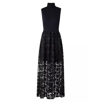 美国直邮akris女士连衣裙 无袖紧身拼色 修身时尚 优雅自然女装