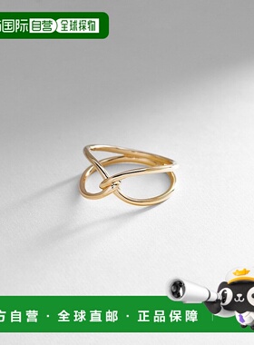 日潮跑腿COCOSHNIK 曲线交织扭结戒指  14配饰