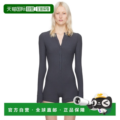 1h可退 香港直邮SKIMS 女士 灰色 Soft Lounge Button Up Henley