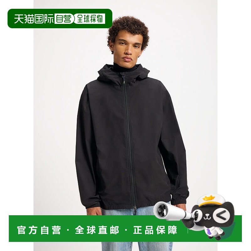 自营欧洲直邮Pyrenex Ensure男女通用黑色防水风衣外套