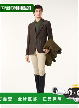 自营欧洲直邮Loro Piana 男士蓝色亚麻夹克