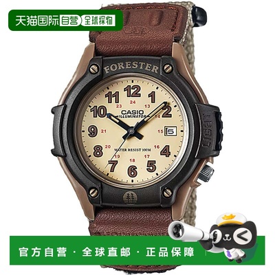 自营Casio Men's Field Watch with Brown Nylon Band - FT-500WC