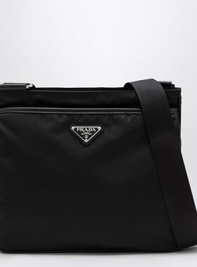 Prada 普拉达 男士 Re-Nylon 黑色邮差包 2VH118XOO2DMH